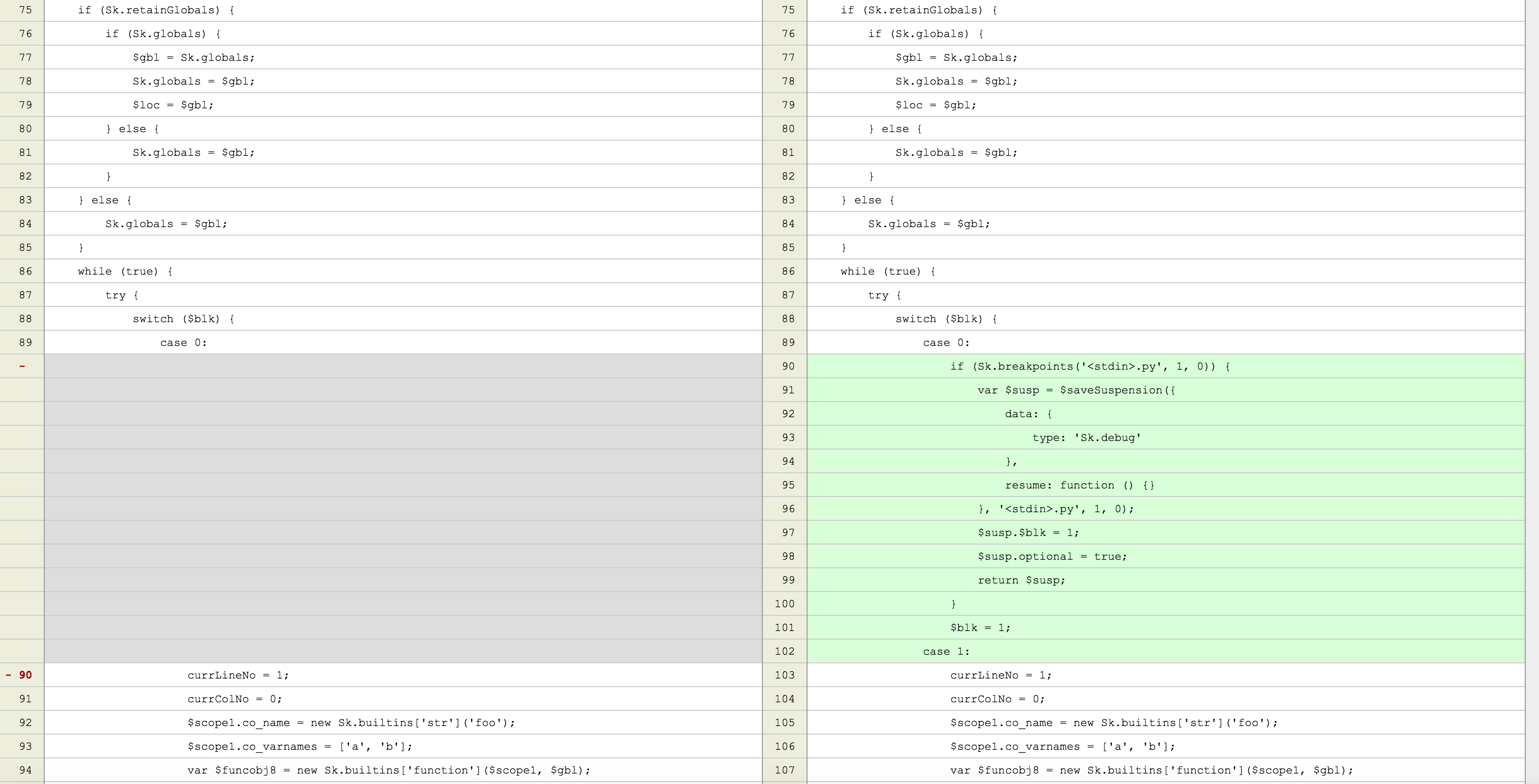 Debug Code